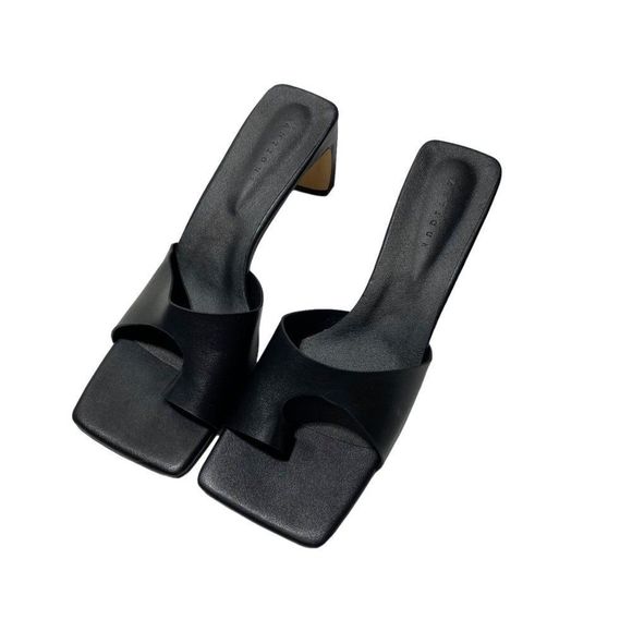 new Peche Kai Block Heel Square toe mules Black - Picture 6 of 8